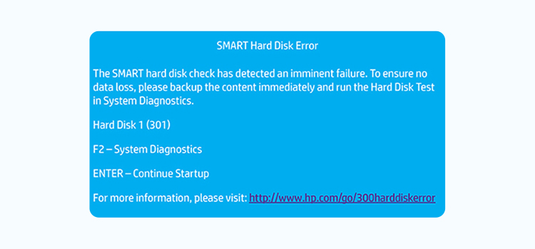 Hard disk 301 Error