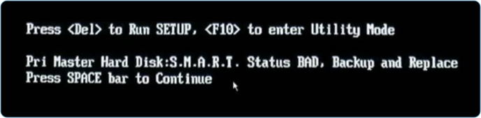 Primary Master Hard Disk Error