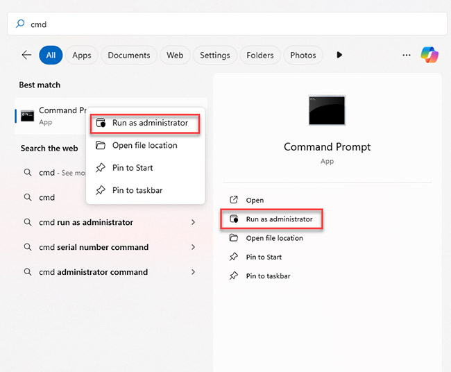 Run as administrator