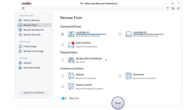 Deep Scan-Stellar Data Recovery Software