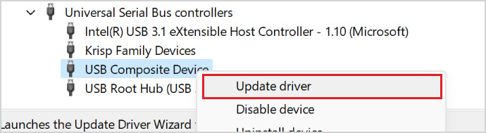 Choose-Update-driver - I/O Device Error