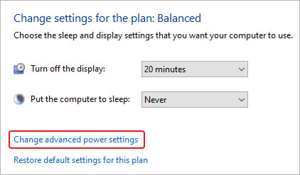 click on change plan setting