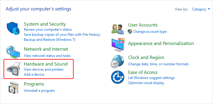 click hardware and sound
