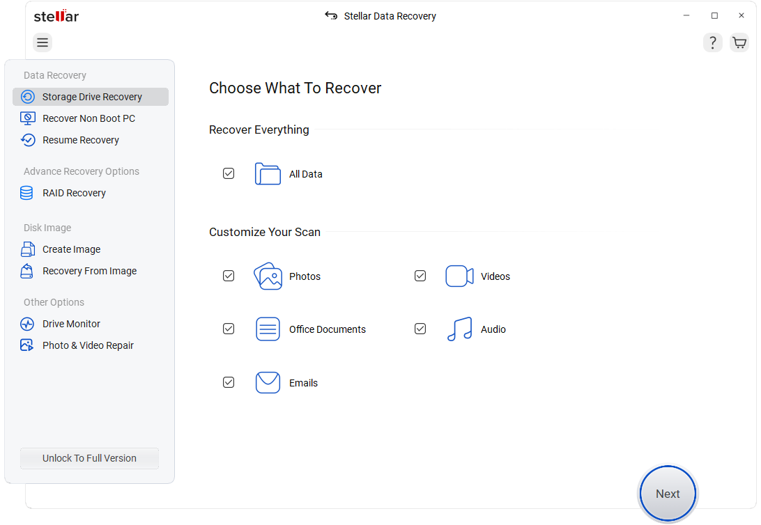 Select File Type