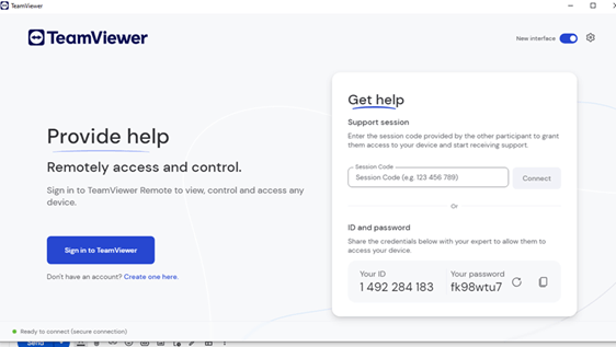 TeamViewer-login-page